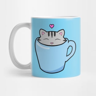 Cute cat with a pink heart Mug